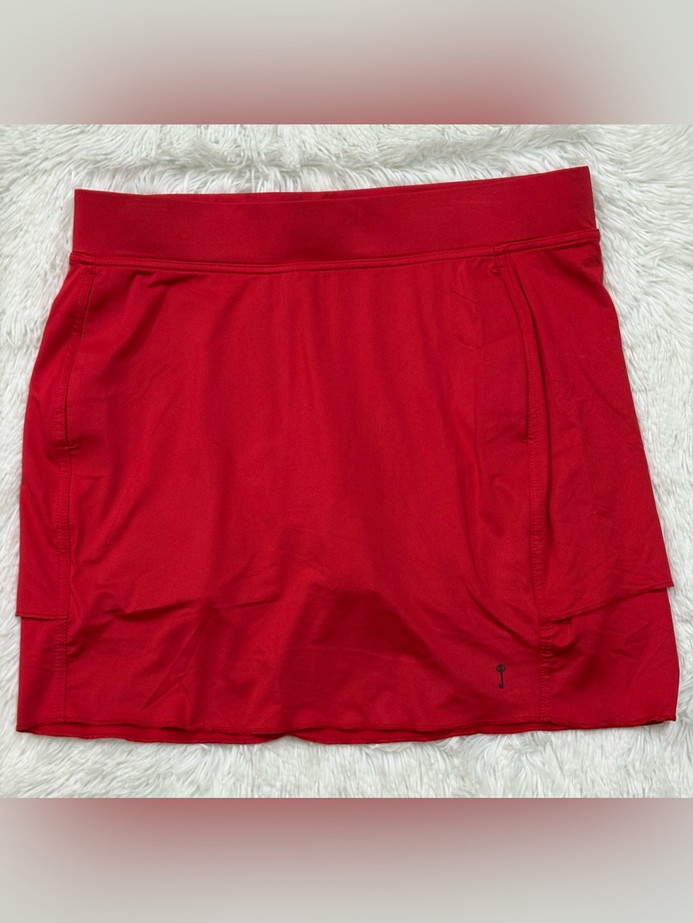Belyn Key Red women’s Athletic Skirt with Pocket